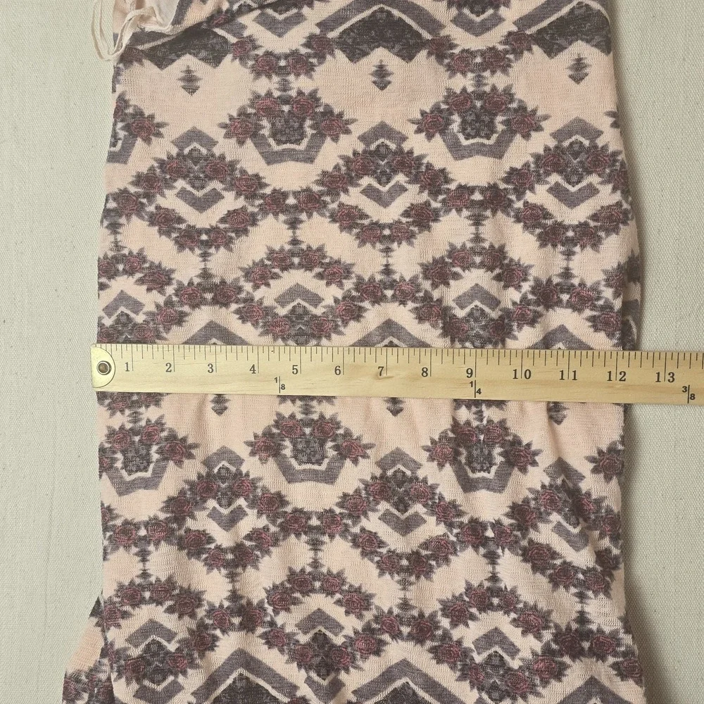 Free People‎ Beautiful Aztec Rose Design Racer Open Back Long Dress Sz S - Picture 3 of 12